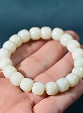 老型珠手串和田玉保真桶珠手链