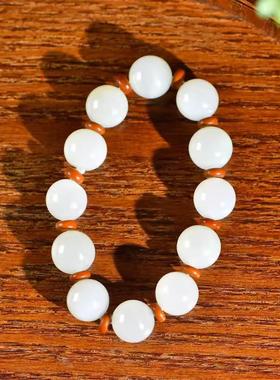 圆珠14mm山料和田玉男女款手串