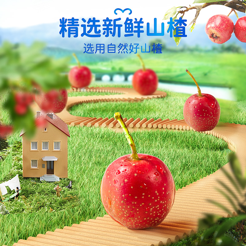 不二宝贝山楂棒棒糖添加山楂棒水果条无送1-2岁婴儿童宝宝零食谱