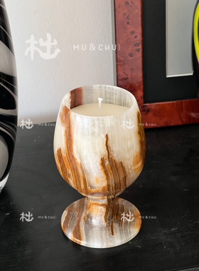 香薰蜡烛烛台餐厅水母玻璃复古