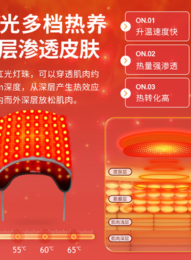 家用插电头部加热红光艾炙热敷帽