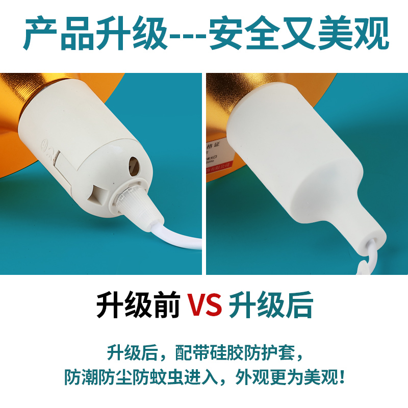 简易led灯泡带线插头超亮家用节能灯悬挂式E27插座带开关插电灯 - 图2