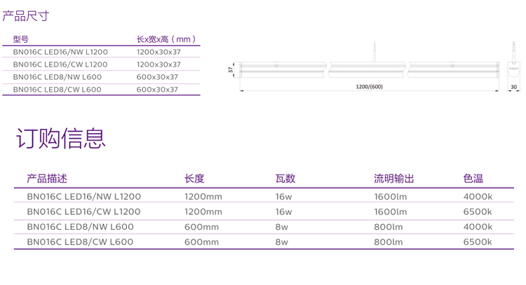 飞利浦T8LED灯管一体化灯0.6米8w1.2米16W日光灯支架灯家用长条灯 - 图3