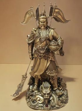 铜关公家用客厅店铺公司供奉武财神关二爷九龙关公立刀关公武财神