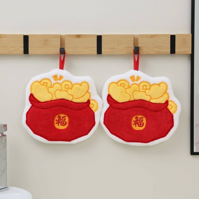 新年喜庆马年擦手巾挂式可爱擦手布厨房卫生间超强吸水加厚擦手帕,淘宝优惠券,粉丝福利购,淘宝优惠卷