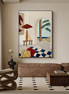 马蒂斯抽象派客厅装饰画玄关空间艺术感油画中古风小众挂画