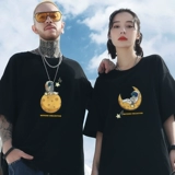 Tide, небольшая дизайнерская футболка с коротким рукавом для влюбленных, летняя парная одежда, летняя одежда, короткий рукав, тренд сезона, большой размер