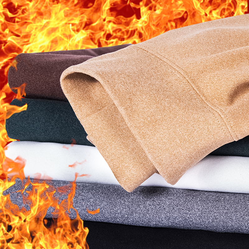 德绒男半高领保暖衣服秋冬季打底衫 初己T恤