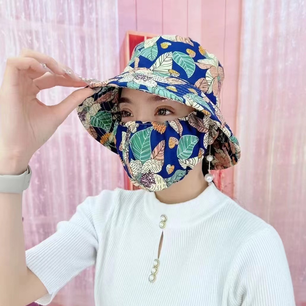 新款越南防晒口罩+帽子组合