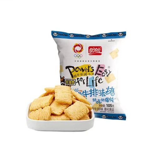 盼盼麦香鸡味块墨西哥鸡味卷烧烤牛排味块 105g 大袋膨化厚实零食 - 图3