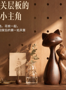 毛毛不卷高级感猫咪洞洞板摆件