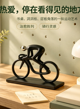 猫猫不卷ins风自行车洞洞板摆件