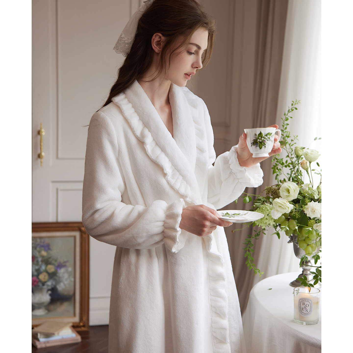 RoseTree法兰绒睡袍女冬季珊瑚绒长款加厚浴袍女士睡衣2025新款,淘宝优惠券,粉丝福利购,淘宝优惠卷