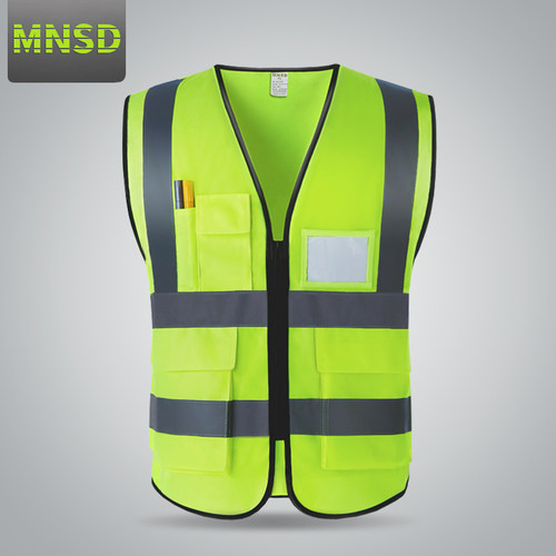 MNSD 反光马夹背心 骑行服 户外施工/执勤 代驾汽车安全马甲衣服 - 图3