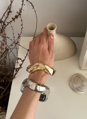 金属合金线条手镯手环叠戴女