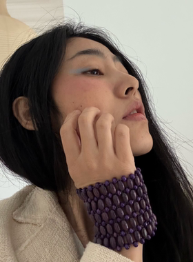 串珠百搭弹力宽手镯手环手链