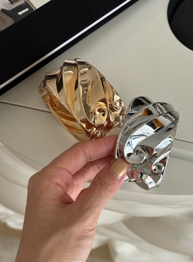 水波纹合金法式ins手镯叠戴