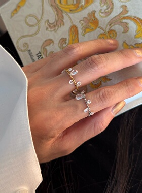 金属钛钢戒指环小巧思叠戴