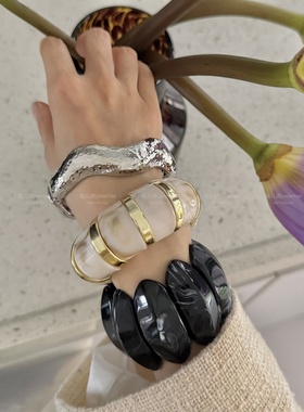 金属波浪手环弹力女式