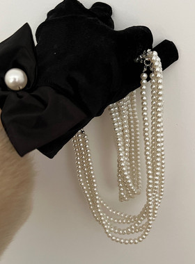 复古小香风九层珍珠项链颈链