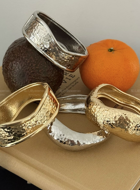 波浪肌理小众冷淡高级感叠戴手环