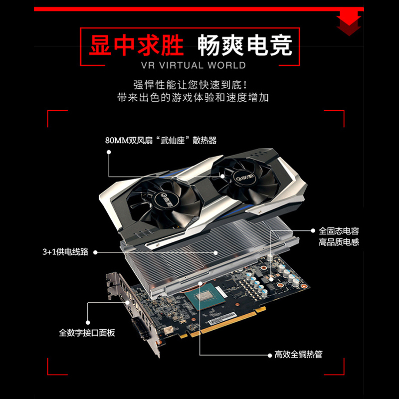 99新工包GTX1060 6G骁将台式机电脑独立显卡3G虎将5G电竞游戏-图0