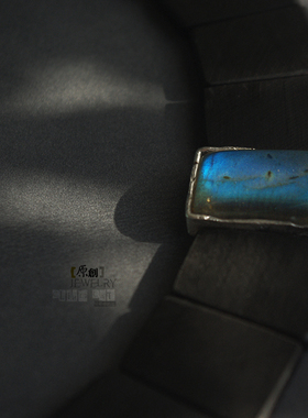 骑单车黑檀木欧美风拉长石项圈