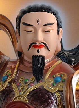 新款九天应雷声普化天尊神像树脂雷公祖佛像寺庙家用桌面供奉摆件