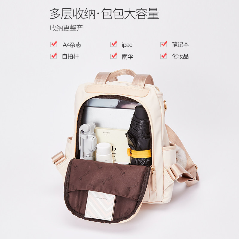 牛津布双肩包女2020 哈妃猫双肩背包