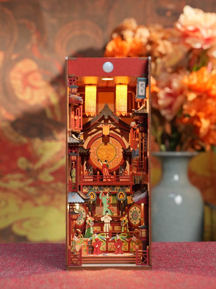 文创x长安十二时辰联名周边摆件手工模型触控DIY拼装感应书立 - 图0