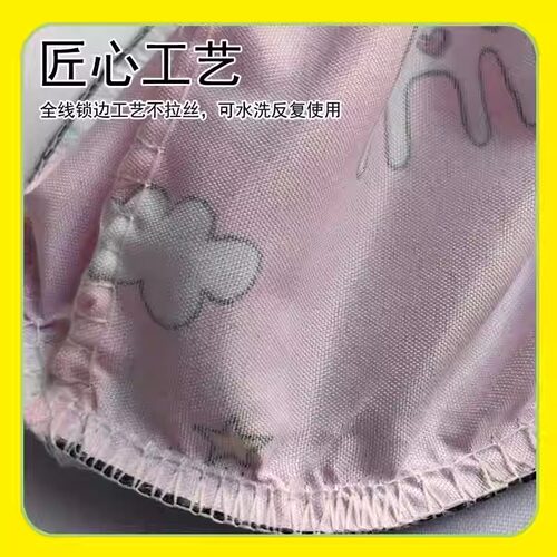 儿童布鞋套家用室内可反复洗使用厚防滑底卡通小学生电脑机房脚套 - 图2