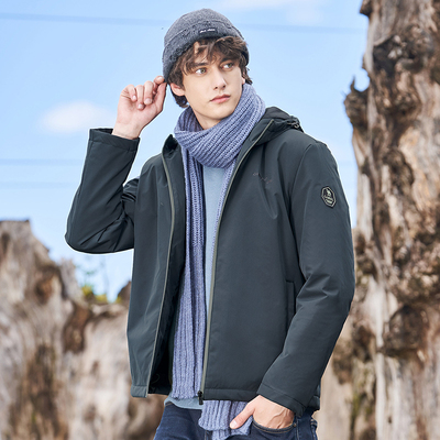 【骆驼旗舰店】休闲纯色棉衣外套