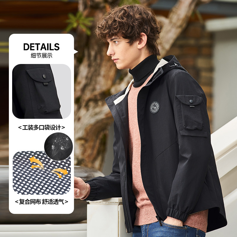 骆驼男装2020秋季款机能工装夹克 骆驼男装夹克