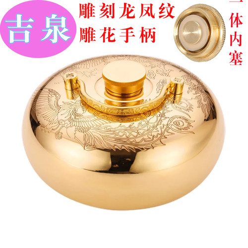 包邮精铜汤婆子纯黄铜特加厚烫水捂子暖水壶热水袋汤婆婆暖手脚宝 - 图3