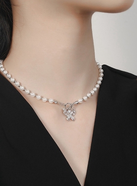 高级质感原创设计师珍珠锁骨链