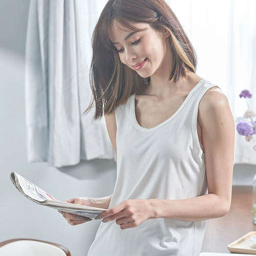 Антибактериальный цветной жилет для отдыха, белье для повседневной носки, круглый воротник