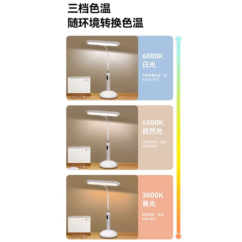 LED аккумуляторная настольная лампа для зарядки, обучение чтению детьми для кровати на рабочем столе, защита глаз, для учащихся
