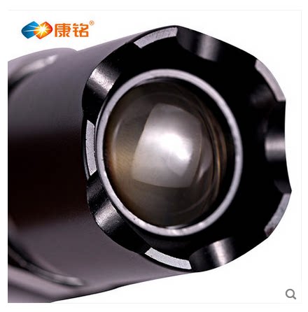 康铭KM-L209A铝合金强光防水远射LED手电筒/充电可调焦迷你手电筒 - 图1