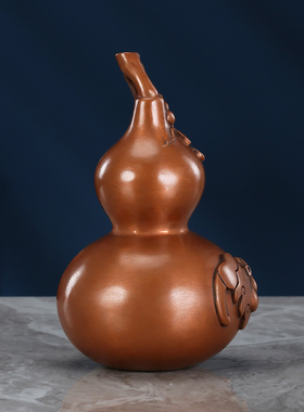 纯铜双钱福禄葫芦礼品摆件