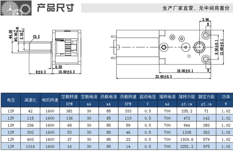 N20涡轮涡杆微型直流减速电机 低速马达大扭矩全金属齿轮低噪音