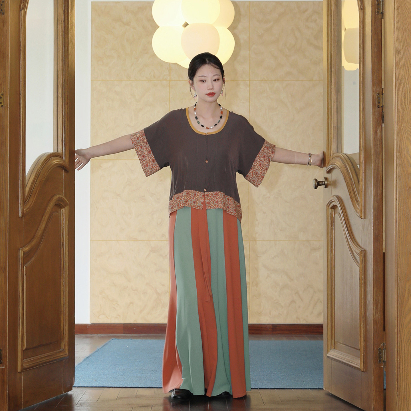 谜阿凰【绀蝶半臂】唐褙子原创汉服上衣女款春夏破裙日常百搭,淘宝优惠券,粉丝福利购,淘宝优惠卷