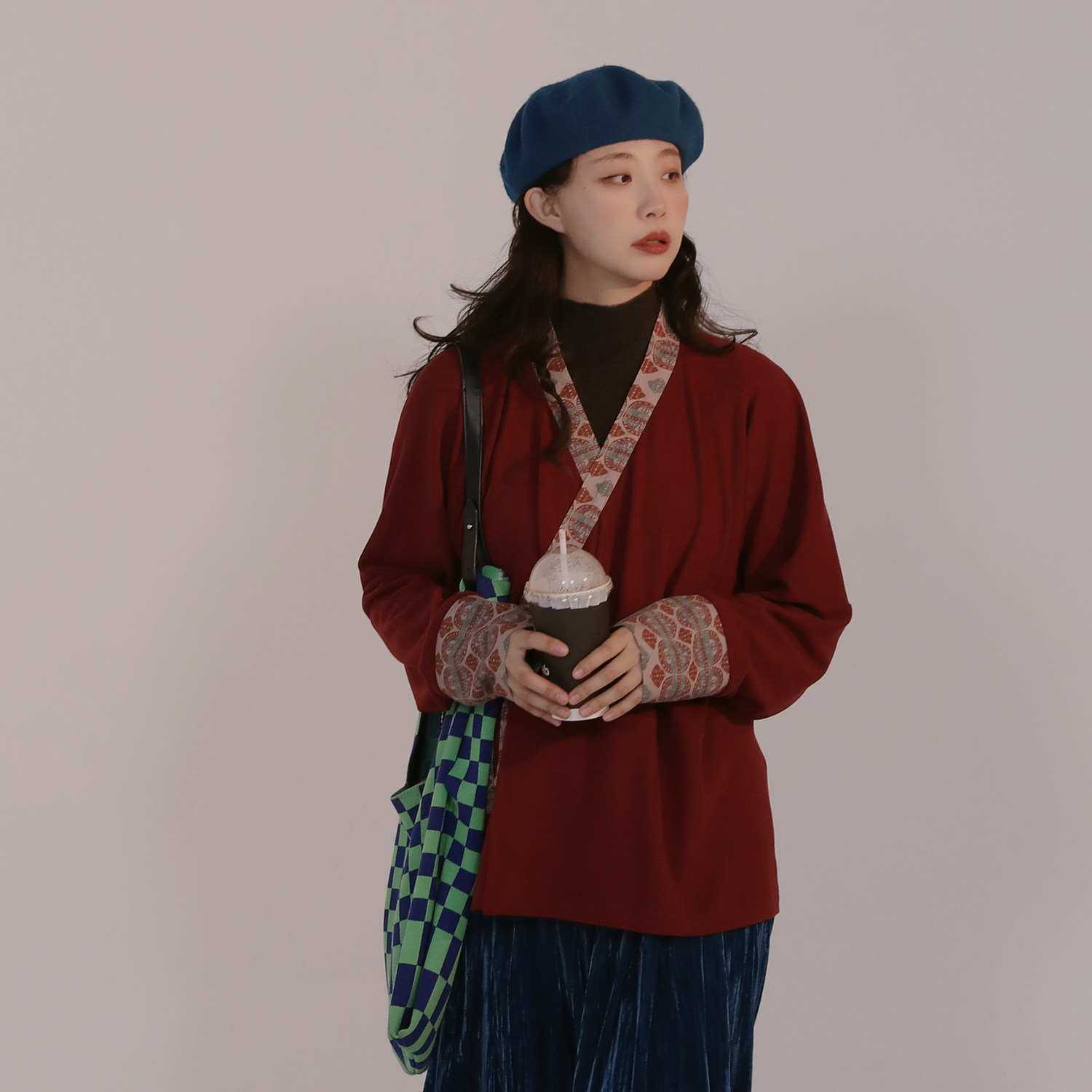 谜阿凰【赤绡里衣】汉服冬季套装红色内搭上衣女士新年国风半身裙,淘宝优惠券,粉丝福利购,淘宝优惠卷