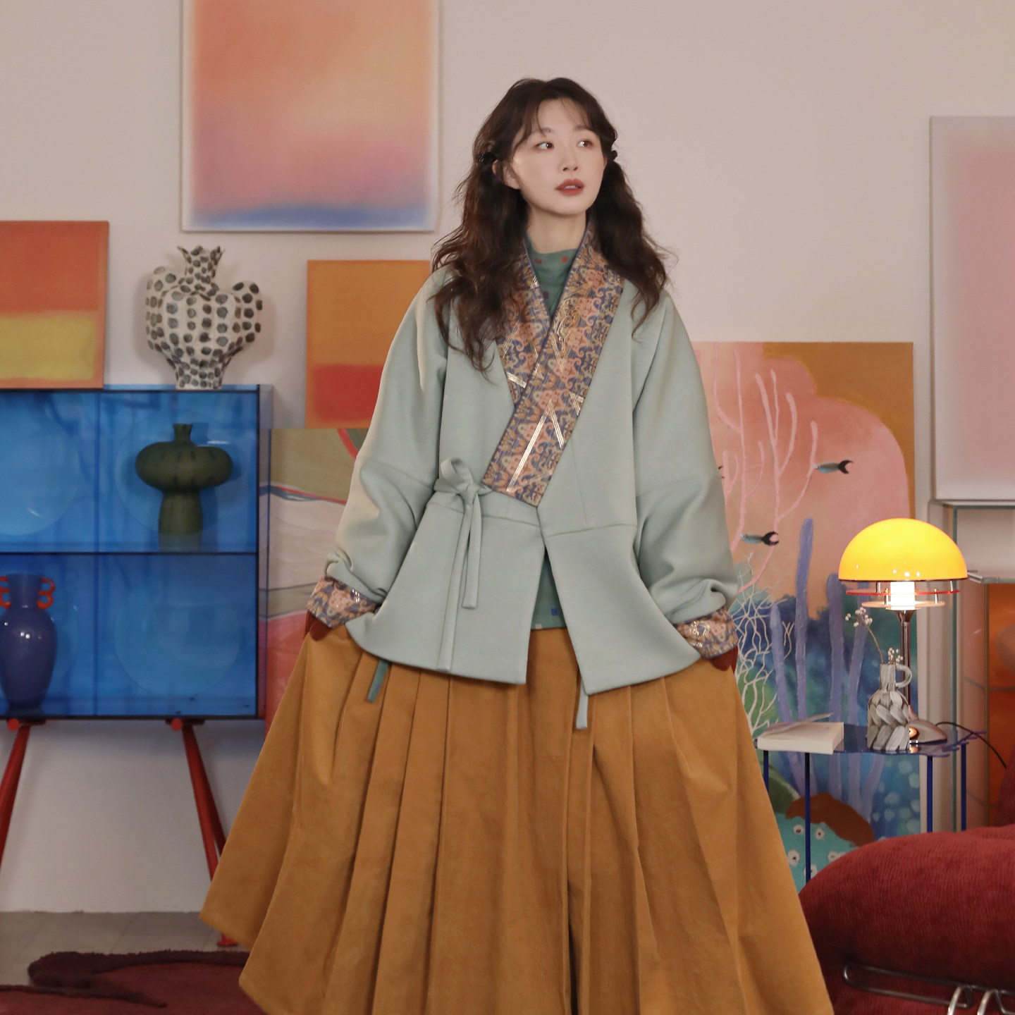 谜阿凰【霜华棉袄】汉服套装冬保暖加厚外套松紧腰马面裙拜年款女,淘宝优惠券,粉丝福利购,淘宝优惠卷