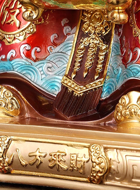 财神爷摆件仿铜彩树脂神像供奉