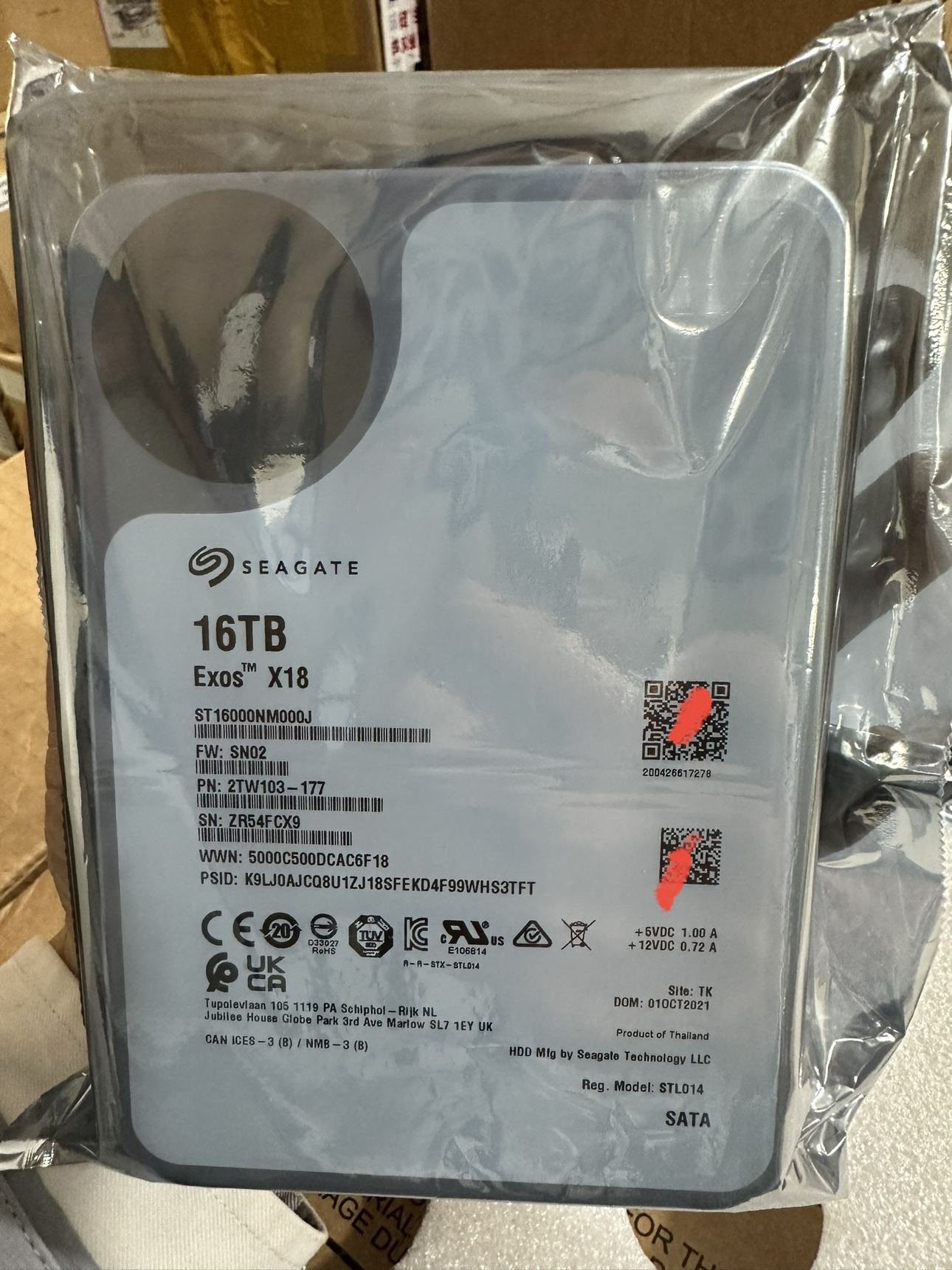 国行 希捷 16T 硬盘 16TB X18银河EXOS X18机械硬盘ST16000NM000J - 图0