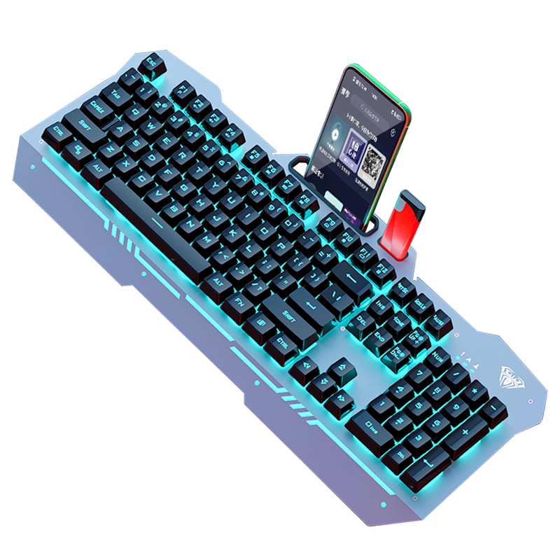 狼蛛F3010游戏键盘机械手感电竞电脑台式薄膜办公打字笔记本外接-图0