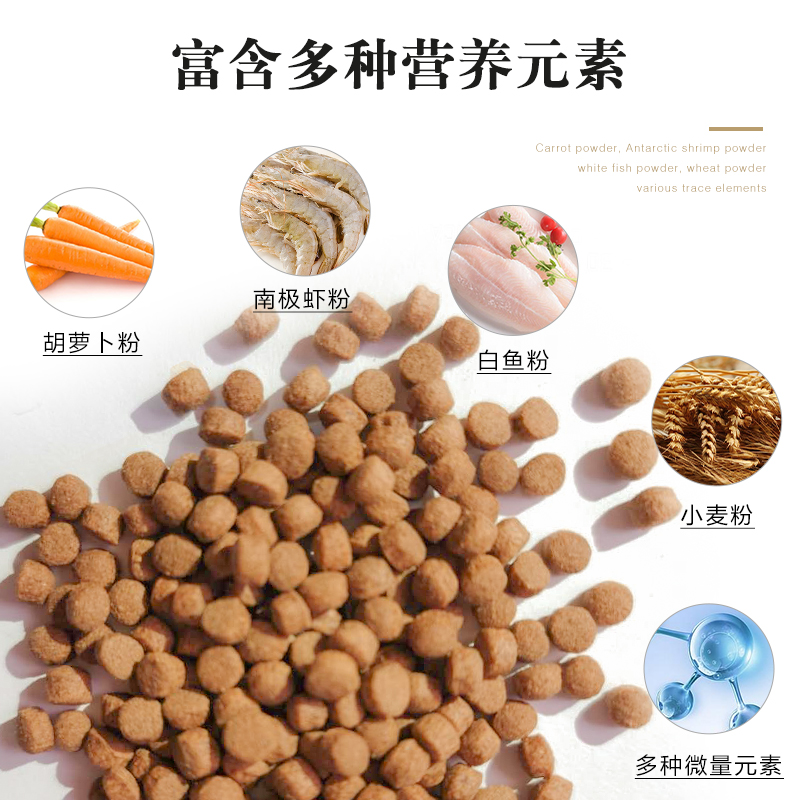 利口福三湖慈鲷鱼饲料不浑水鱼食热带鱼专用小颗粒缓沉高蛋白鱼粮 - 图1