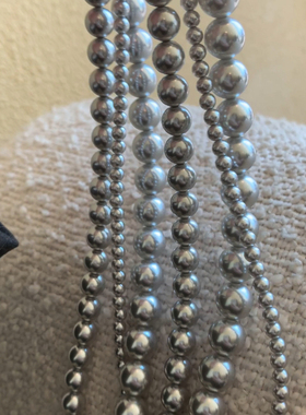 真多麻色银灰气质清冷感人造珍珠项链锁骨链叠戴通勤高级感