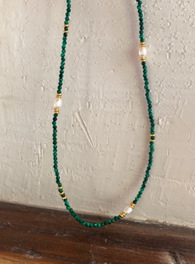 法式小众系列绿色系套装项链