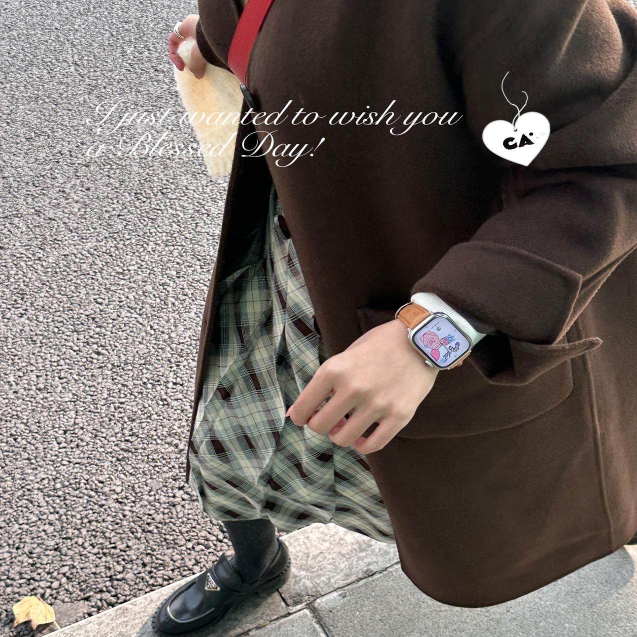 CA.《LongLongAgo》中古油蜡压纹精致可爱真皮iwatch表带适用苹果,淘宝优惠券,粉丝福利购,淘宝优惠卷